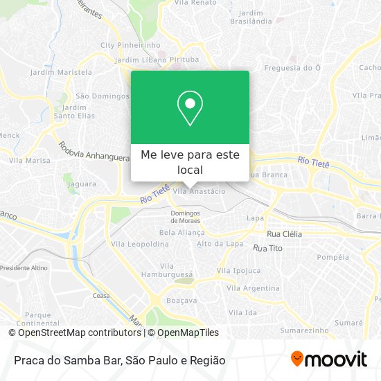Praca do Samba Bar mapa
