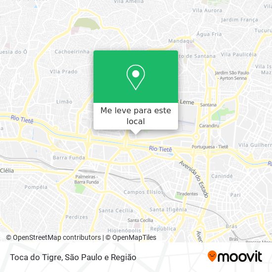 Toca do Tigre mapa