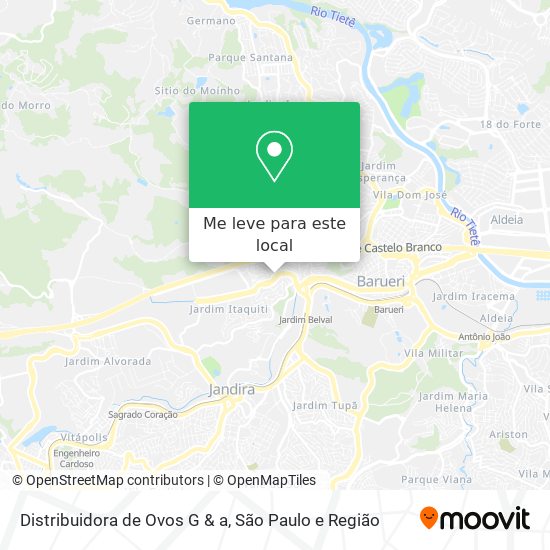 Distribuidora de Ovos G & a mapa