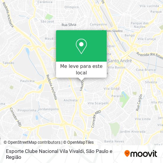 Esporte Clube Nacional Vila Vivaldi mapa