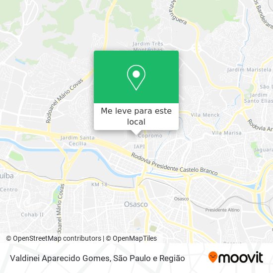 Valdinei Aparecido Gomes mapa