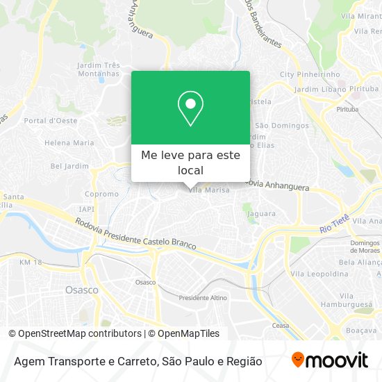 Agem Transporte e Carreto mapa