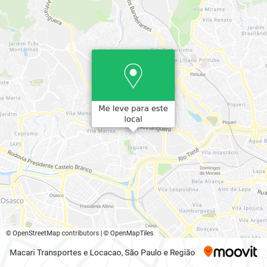 Macari Transportes e Locacao mapa