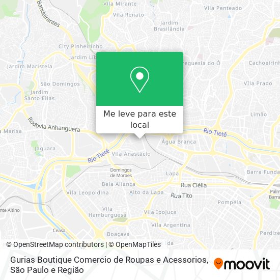 Gurias Boutique Comercio de Roupas e Acessorios mapa