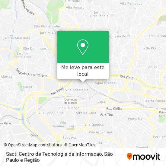 Sacti Centro de Tecnologia da Informacao mapa