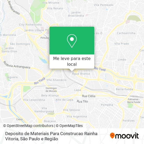Deposito de Materiais Para Construcao Rainha Vitoria mapa