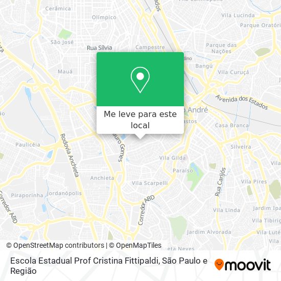 Escola Estadual Prof Cristina Fittipaldi mapa