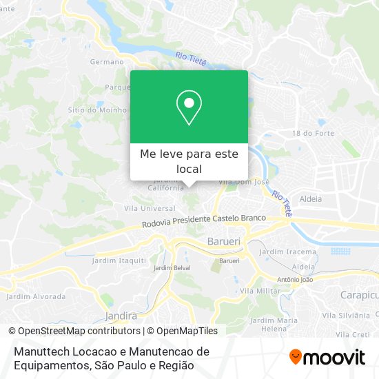 Manuttech Locacao e Manutencao de Equipamentos mapa