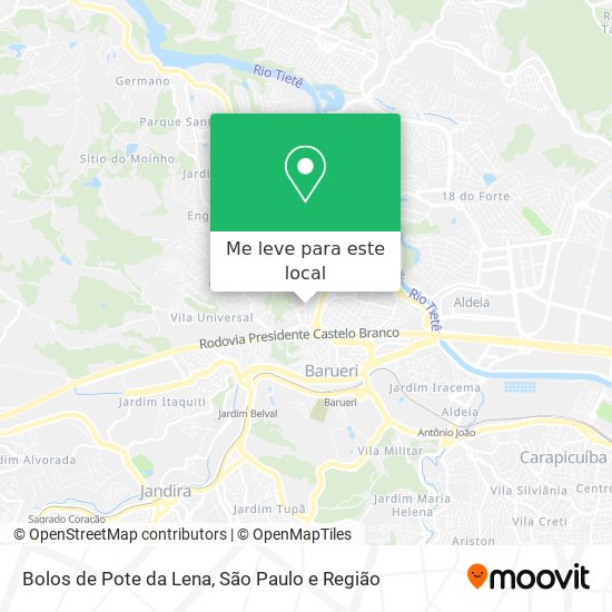 Bolos de Pote da Lena mapa