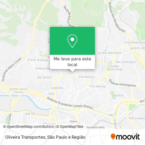 Oliveira Transportes mapa