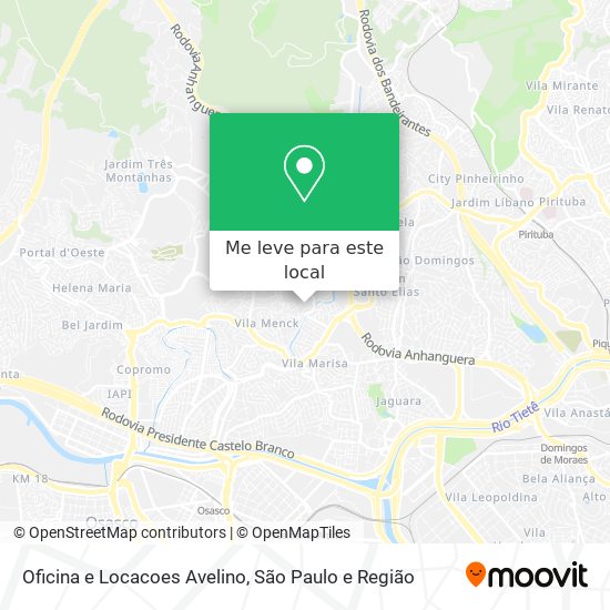 Oficina e Locacoes Avelino mapa