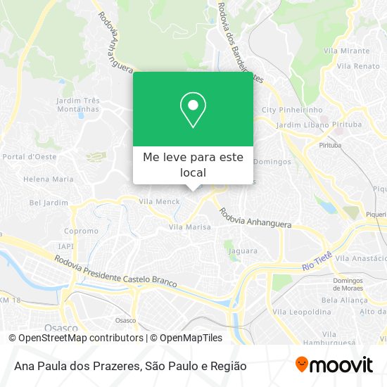 Ana Paula dos Prazeres mapa