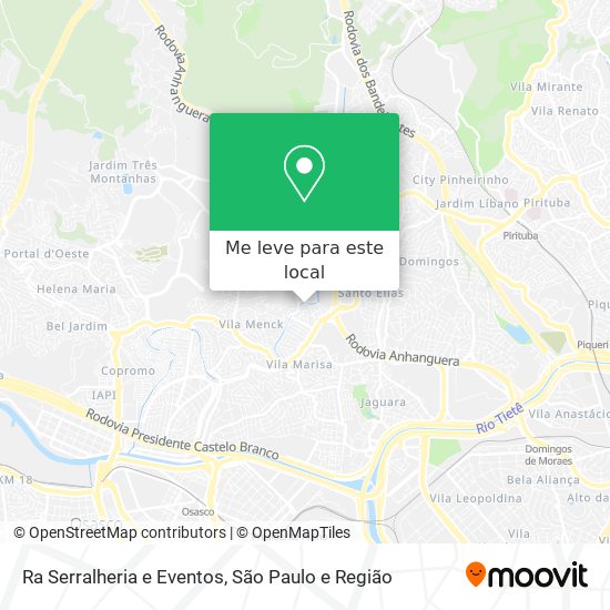 Ra Serralheria e Eventos mapa