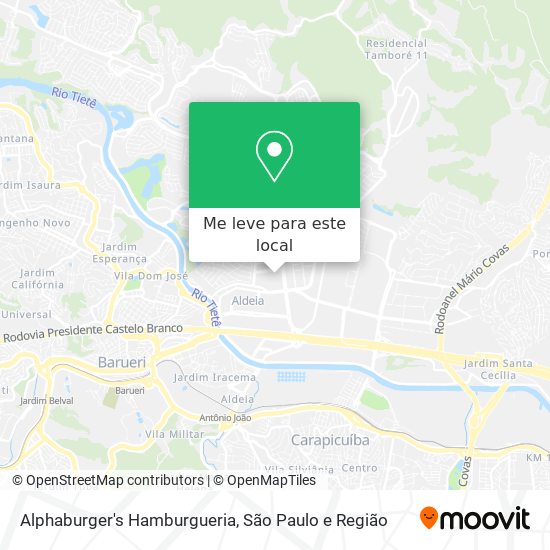 Alphaburger's Hamburgueria mapa