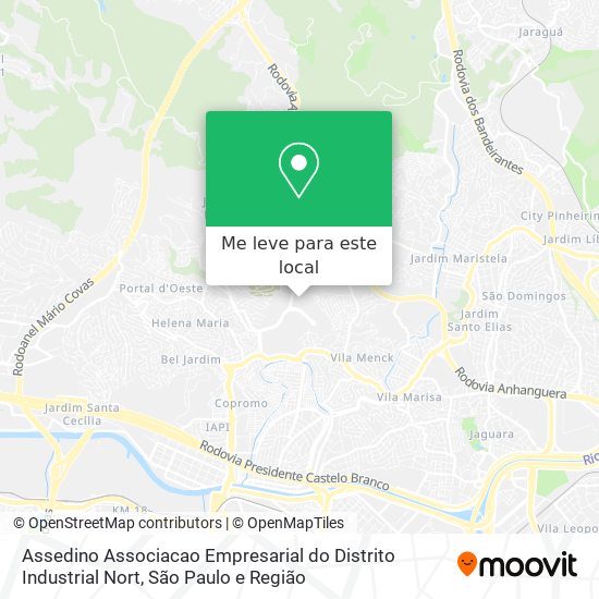 Assedino Associacao Empresarial do Distrito Industrial Nort mapa