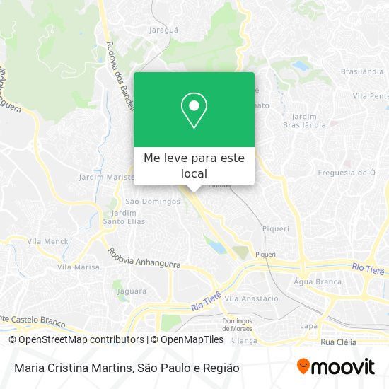 Maria Cristina Martins mapa