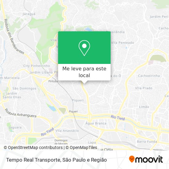 Tempo Real Transporte mapa