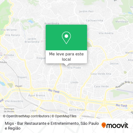 Migs - Bar Restaurante e Entretenimento mapa