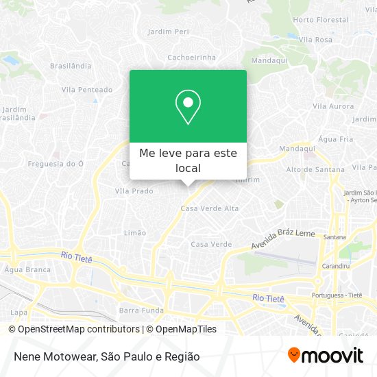 Nene Motowear mapa