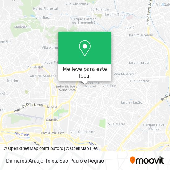 Damares Araujo Teles mapa