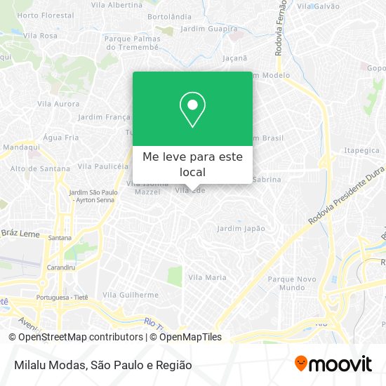 Milalu Modas mapa