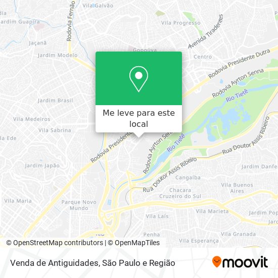 Venda de Antiguidades mapa
