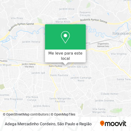 Adega Mercadinho Cordeiro mapa