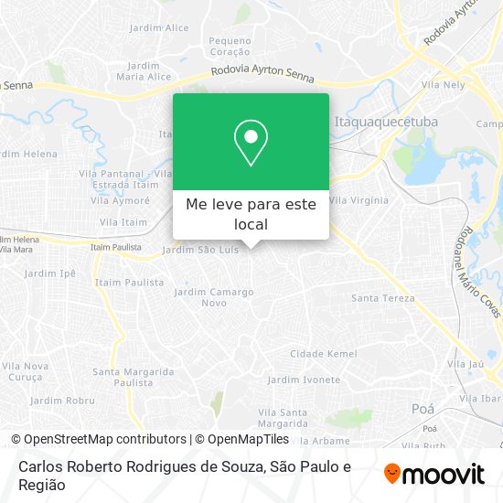 Carlos Roberto Rodrigues de Souza mapa