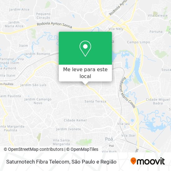 Saturnotech Fibra Telecom mapa