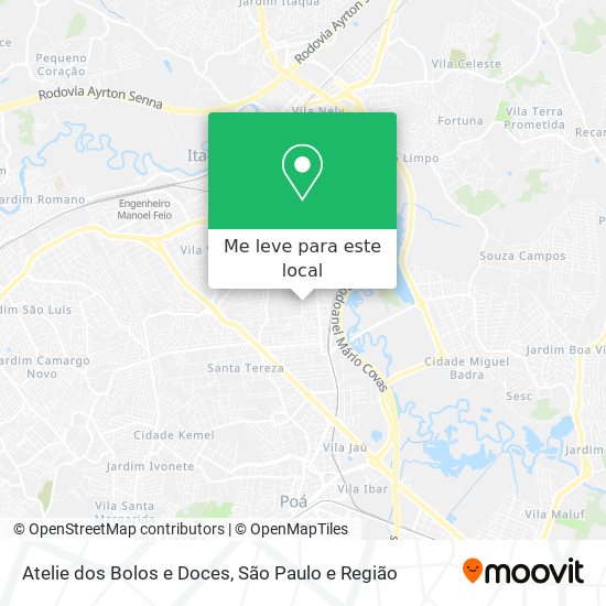 Atelie dos Bolos e Doces mapa