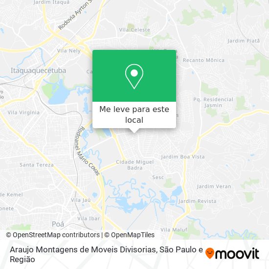 Araujo Montagens de Moveis Divisorias mapa