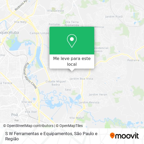 S W Ferramentas e Equipamentos mapa