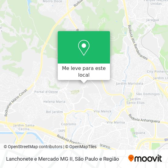 Lanchonete e Mercado MG II mapa