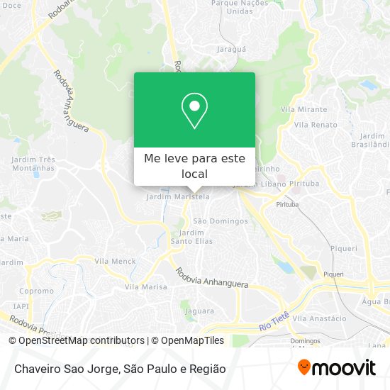 Chaveiro Sao Jorge mapa