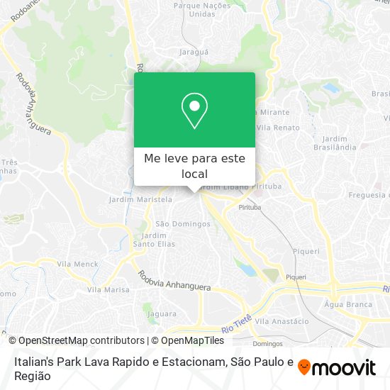 Italian's Park Lava Rapido e Estacionam mapa