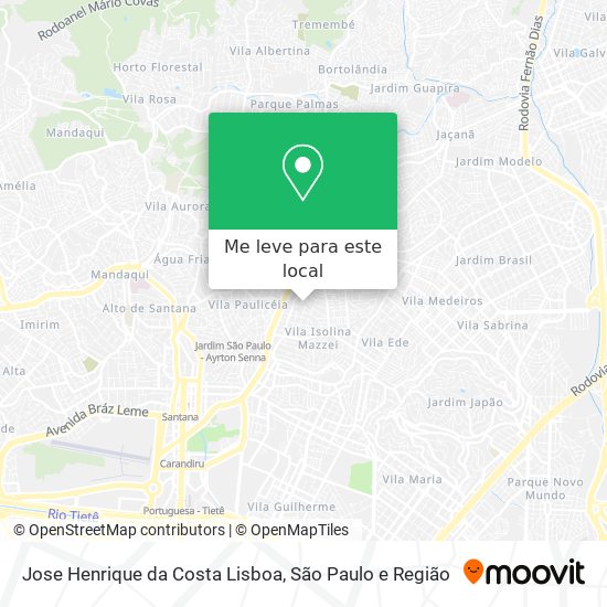 Jose Henrique da Costa Lisboa mapa