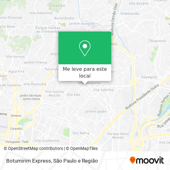 Botumirim Express mapa