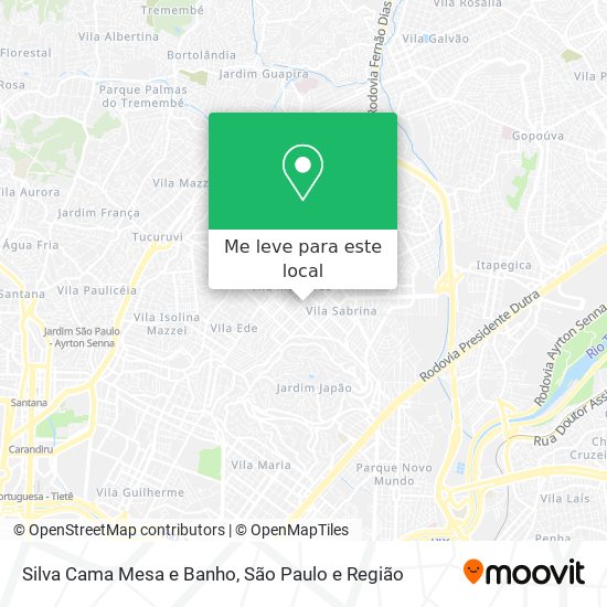 Silva Cama Mesa e Banho mapa