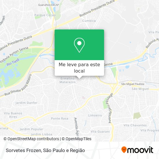 Sorvetes Frozen mapa