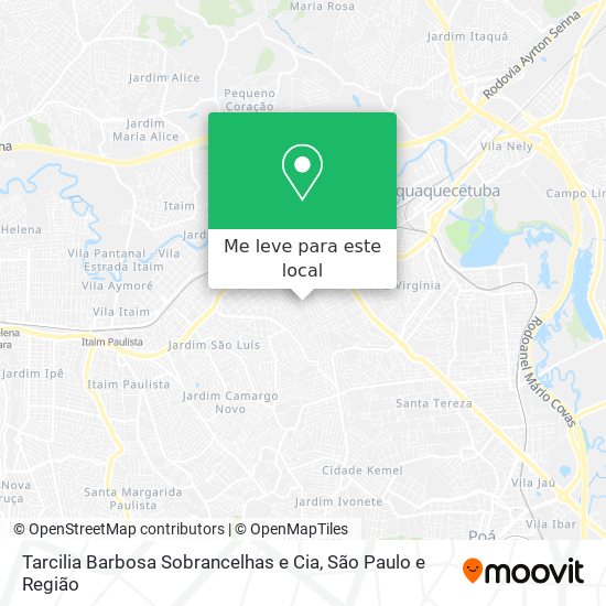 Tarcilia Barbosa Sobrancelhas e Cia mapa