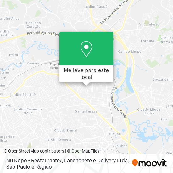 Nu Kopo - Restaurante / , Lanchonete e Delivery Ltda mapa