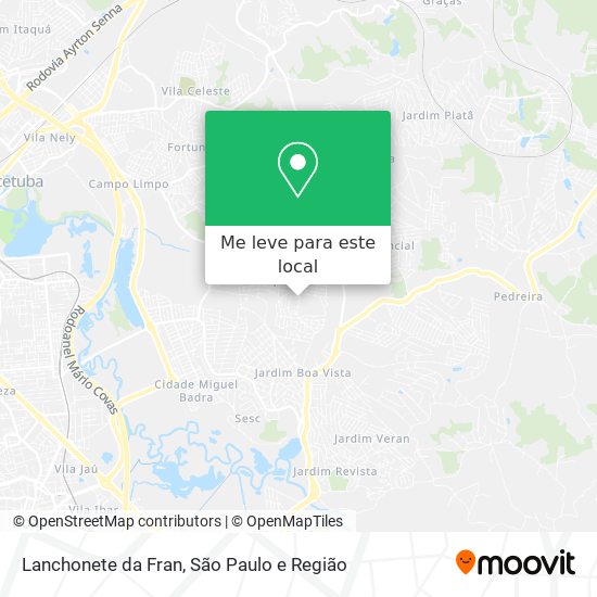 Lanchonete da Fran mapa