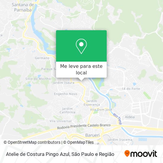 Atelie de Costura Pingo Azul mapa