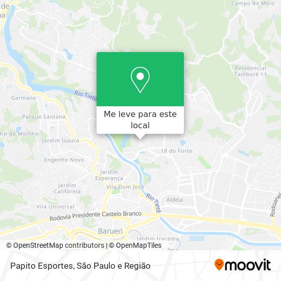 Papito Esportes mapa