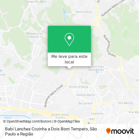 Babi Lanches Cozinha a Dois Bom Tempero mapa