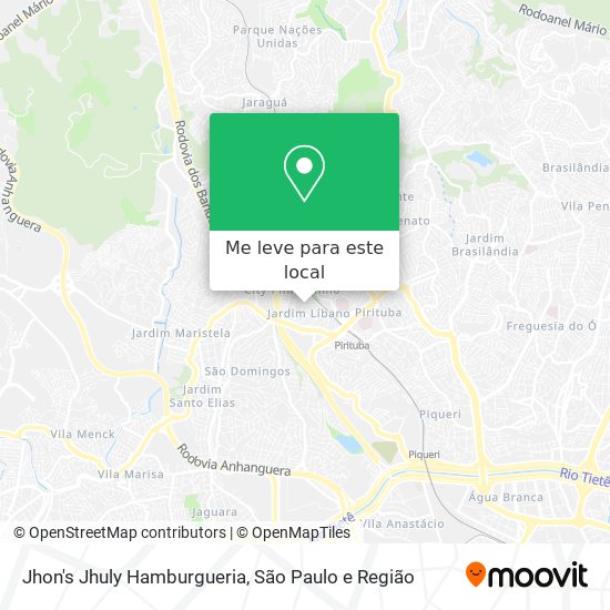Jhon's Jhuly Hamburgueria mapa