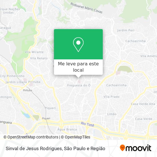 Sinval de Jesus Rodrigues mapa