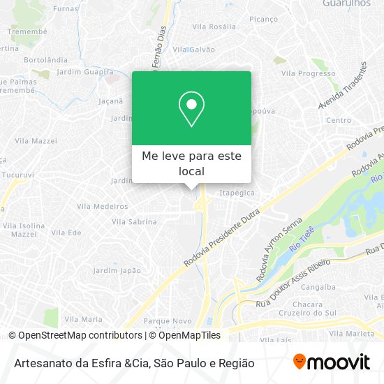 Artesanato da Esfira &Cia mapa