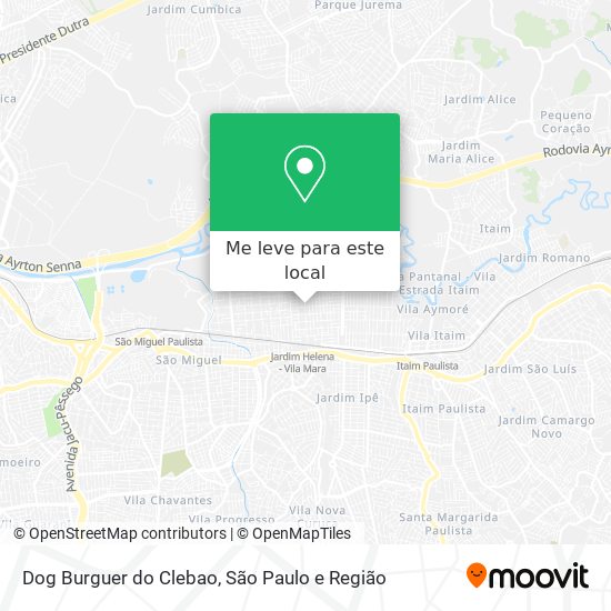 Dog Burguer do Clebao mapa