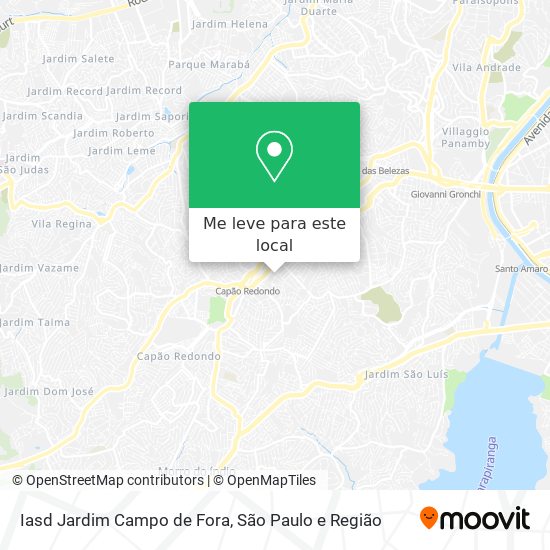 Iasd Jardim Campo de Fora mapa